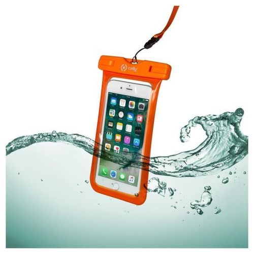Celly Splash Bag Custodia Impermeabile per Smartphone fino a 6,2" Arancione