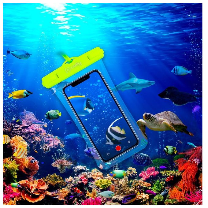 Celly SplashBag Cover per Smartphone fino a 7'' Giallo