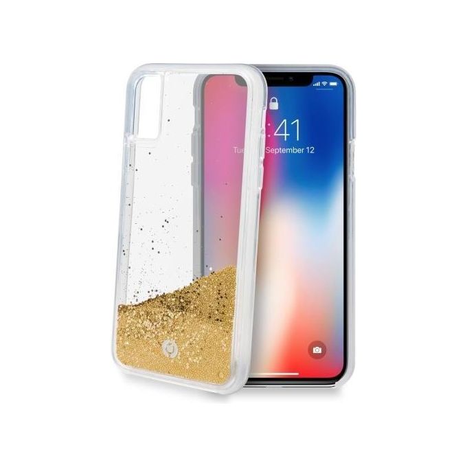 Celly Star Cover per iPhone XS/X Oro