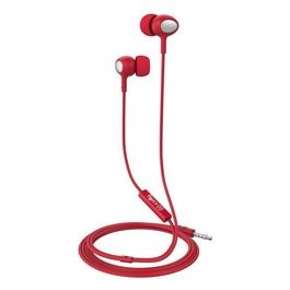 Stereo Ear Cuffia Auricolare con Connettore 3.5mm Rosso