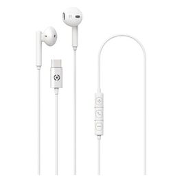 Celly Stereo Earphones Drop Usb-C Bianco