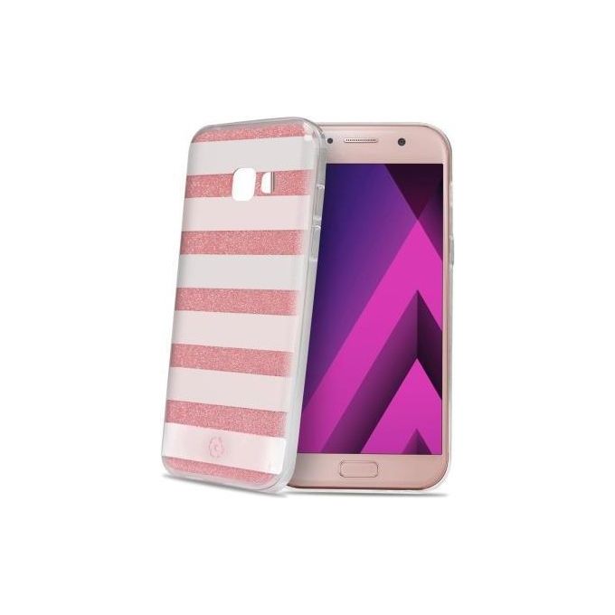 Celly Stripes Cover per Samsung Galaxy A3 2017 Rosa