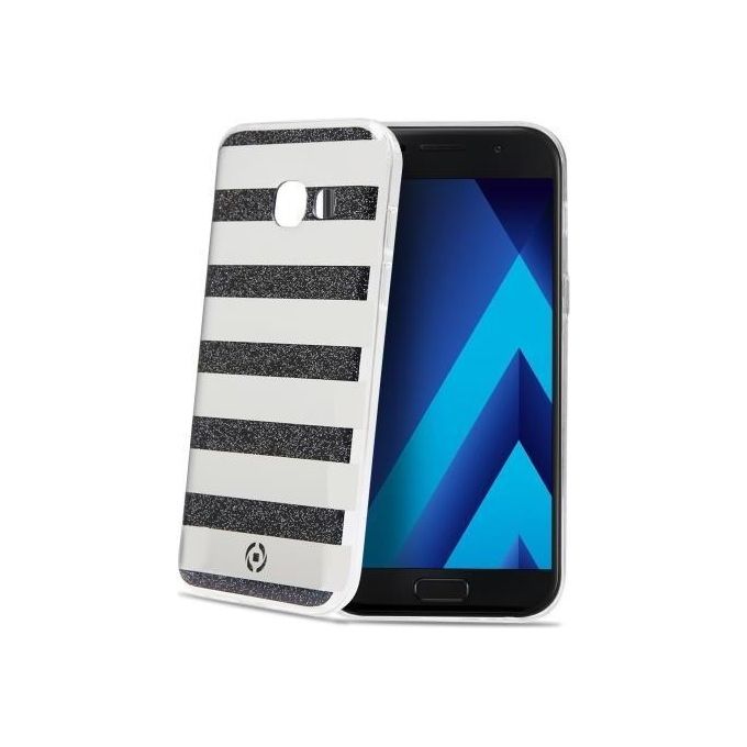 Celly Stripes Cover per Samsung Galaxy A5 2017 Nero