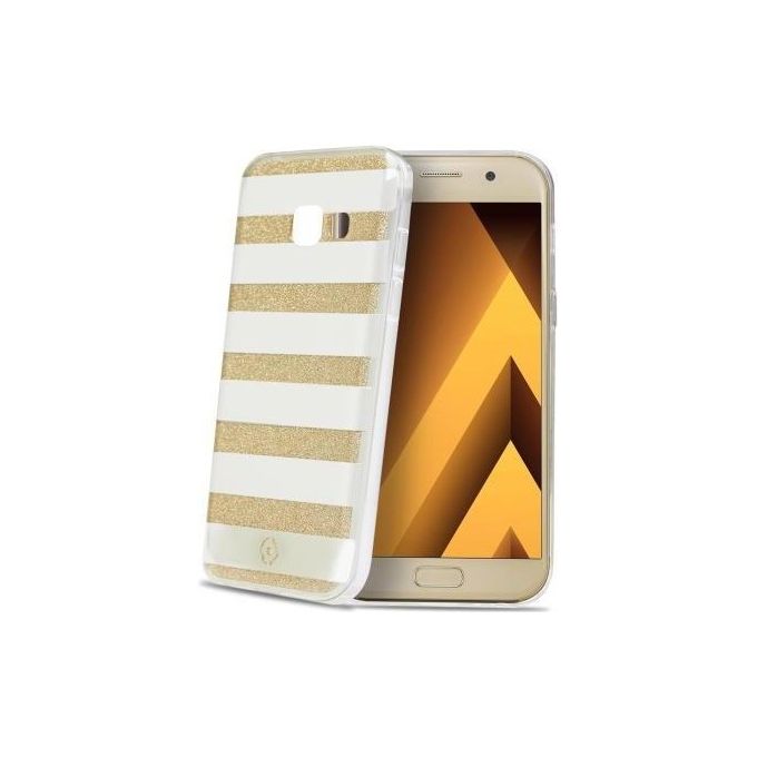 Celly Stripes Cover per Samsung Galaxy A3 2017 Oro