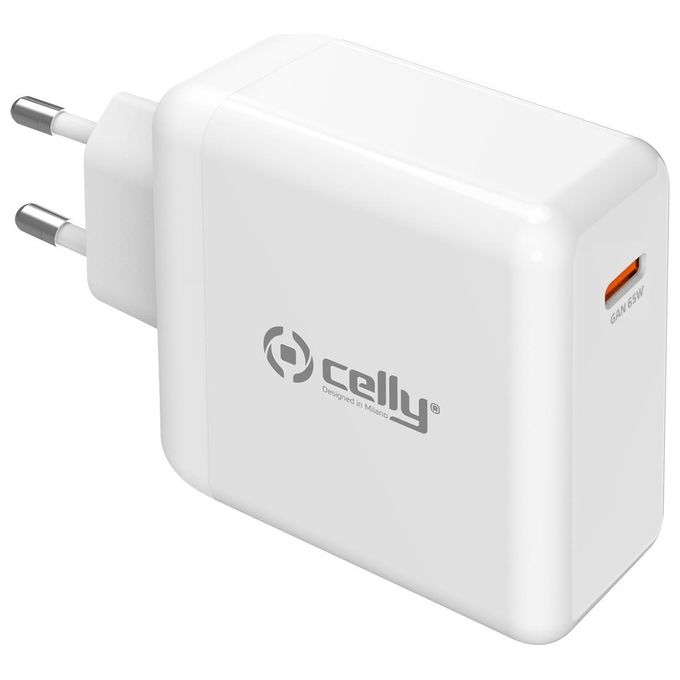 Celly TC 1 Caricabatterie Usb-C 65W Bianco