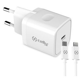 Celly TC1C20WLIGHTWH Carica Batteria 20W Usb-C Bianco