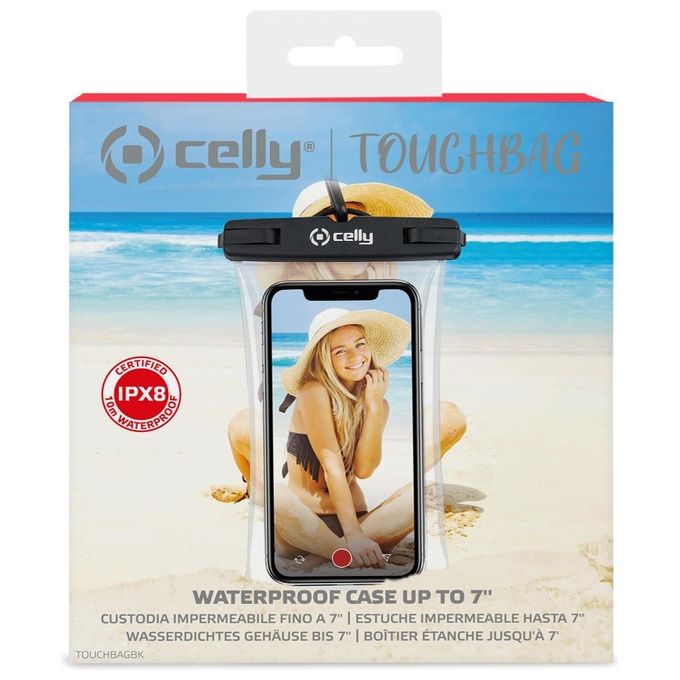 Celly Transparent Bag per Smartphone fino a 7'' Nero