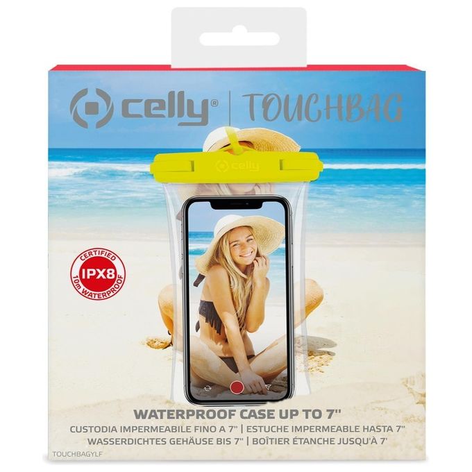 Celly Transparent Bag per Smartphone fino a 7" Giallo