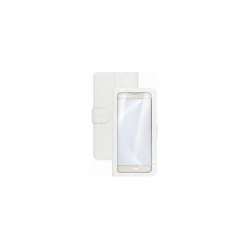 Celly UnicaView Custodia Universale con Finestra Frontale con Sistema Slide Touch per Smartphone da 4,5"/5" Bianco