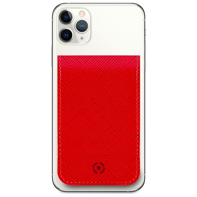 Celly Venere Card Holder Portacarte per Smartphone Rosso