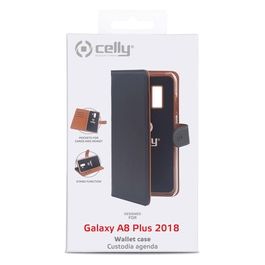 Celly Wally Case per Samsung Galaxy A8+ 2018 Nero