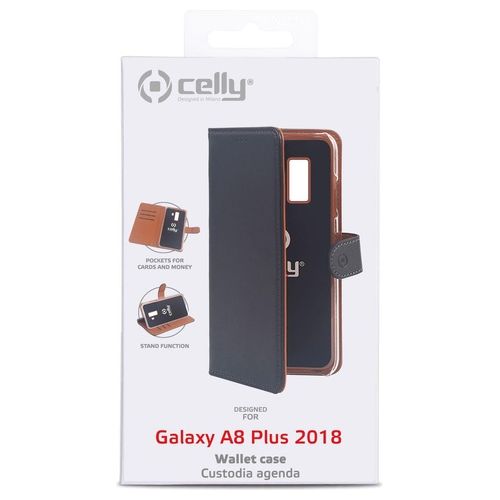 Celly Wally Case per Samsung Galaxy A8+ 2018 Nero