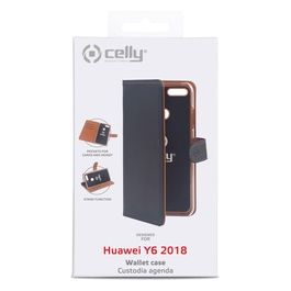 Celly Wally Cover per Huawei Y6 2018 Nero