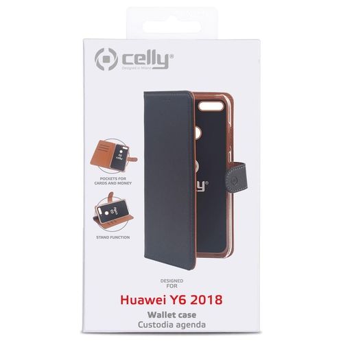 Celly Wally Cover per Huawei Y6 2018 Nero