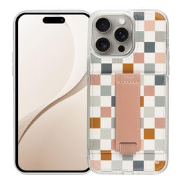 Wally custodia portafoglio grigia in similpelle per iPhone 16 Pro Max