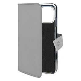 Wally Custodia a Portafoglio Grigia per iPhone 16 Pro