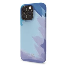 Celly Watercolor Cover per iPhone 13 Pro Max Blu