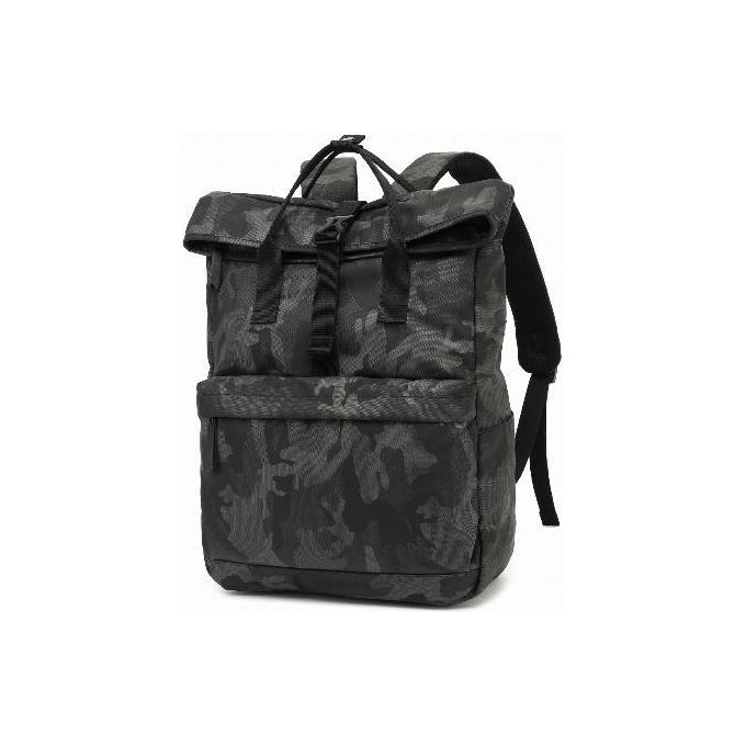 Celly VENTUREPACKCAMO Zaino da Viaggio per Notebook fino a 15.6'' Roll-Top 4 Scomparti colore Nero Grigio