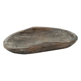 Centrotavola Ovale Goa 36X20Cm in Paulonia Nero