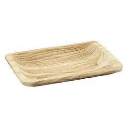 Centrotavola Rettangolare Bali 30X22 Cm in Paulonia Naturale