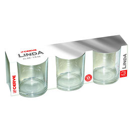 D08170 Confezione 3 Bicchieri Linda Trasparenti Acqua 22cl