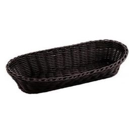 Cestino ovale in rattan wenge 23x15x7