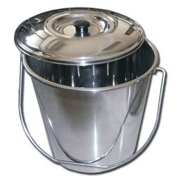 Cestino Acciaio Inox Con Coperchio - 12 Litri 1 pz.