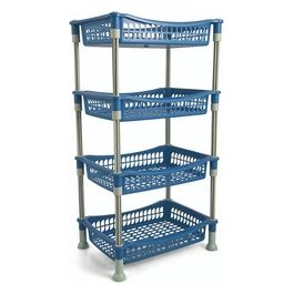 Cestino Cucina 4 Ripiani Rettangolare Blu
