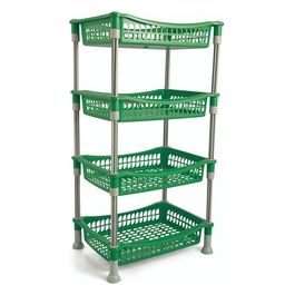 Cestino Cucina 4 Ripiani Rettangolare Verde