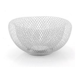 Cesto per Frutta Net 25X25 cm in Ferro Bianco