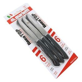 6 Coltelli da bistecca dentati 11,5 Nero