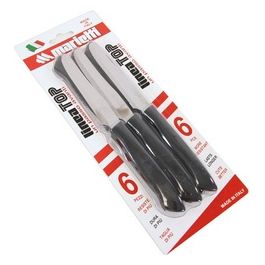 6 Coltelli da tavola dentati 11 Nero