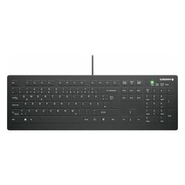 Cherry AK-C8112 Tastiera Usb Qwertz Tedesco Nero Bianco