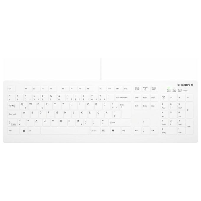 Image of Cherry AK-C8112 Tastiera Usb Qwerty Tedesco Bianco