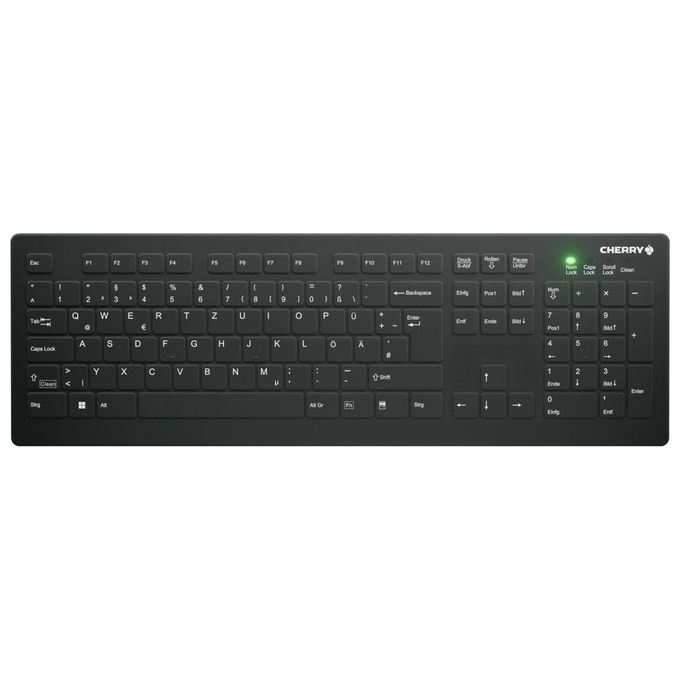 Image of Cherry AK-C8112 Tastiera Rf Wireless Qwertz Tedesco Nero