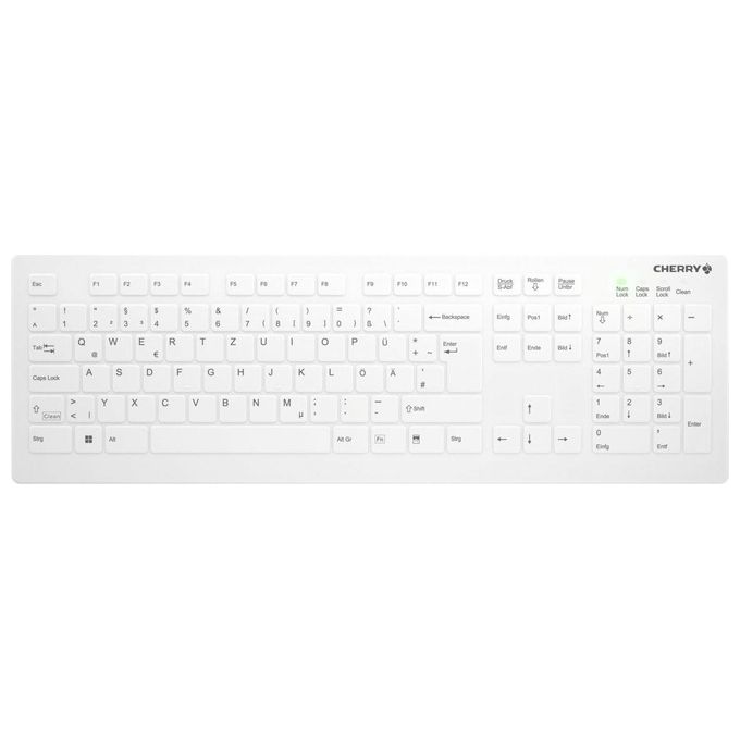 Image of Cherry AK-C8112 Tastiera Rf Wireless Qwertz Tedesco Bianco