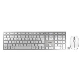 DW 9100 SLIM Tastiera Mouse Incluso RF senza fili Bluetooth QWERTZ Tedesco Argento