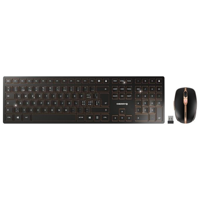 Image of Cherry DW 9100 SLIM Tastiera Mouse Incluso Rf Senza Fili Bluetooth Qwertz Svizzere Nero