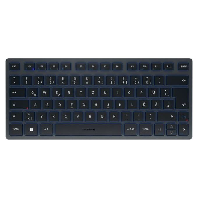 Image of Cherry KW 7100 MINI BT Tastiera Bluetooth Qwertz Tedesco Blu