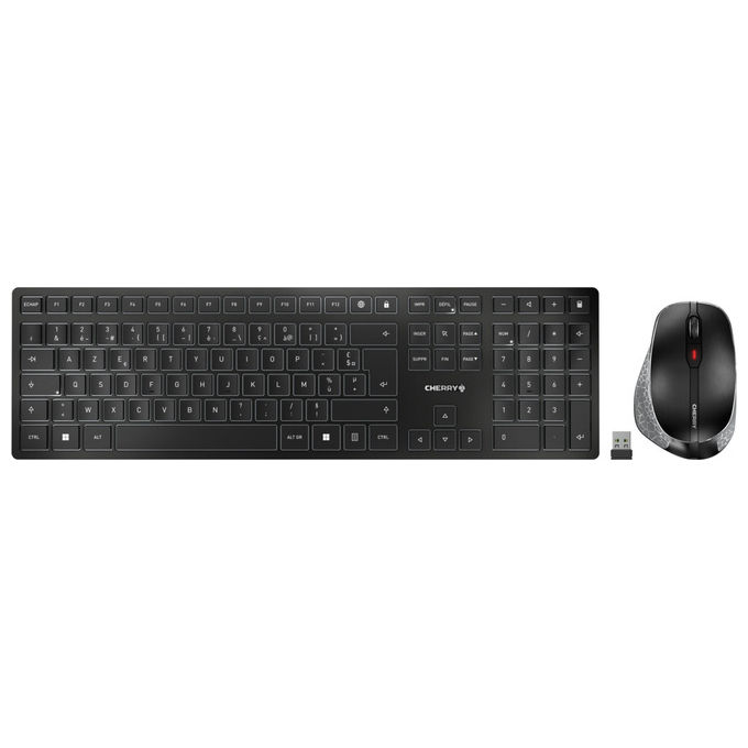 Cherry JD-9500FR-2 Set Tastiera e Mouse Wireless Bluetooth AZERTY Francese Nero Grigio