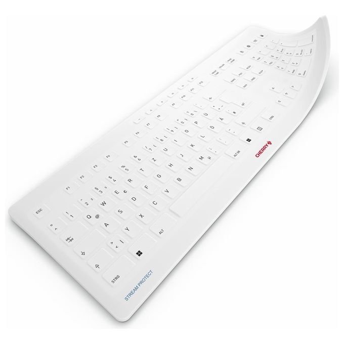 Image of Cherry Slipcover per Tastiera Stream Protect Membrane Bianco 105 Tasti