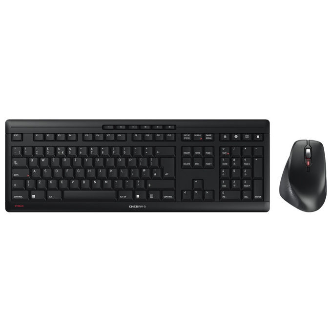 Cherry JD-8550GB-2 Stream Desktop Comfort Set tastiera e mouse Wireless QWERTY