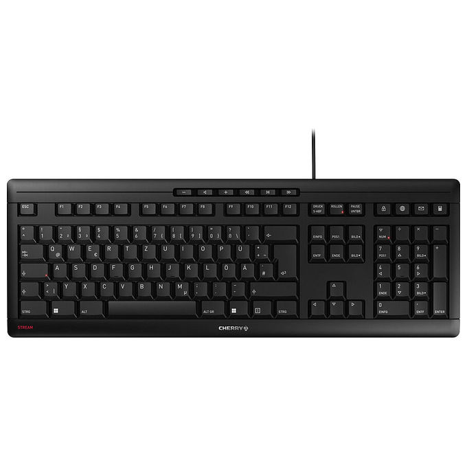 immagine di Cherry Stream JK-8500PO-2 Tastiera Ufficio USB QWERTY (Grigio - Nero)