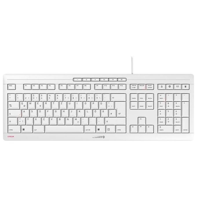 Image of Cherry STREAM Tastiera Usb Qwertz Tedesco Bianco