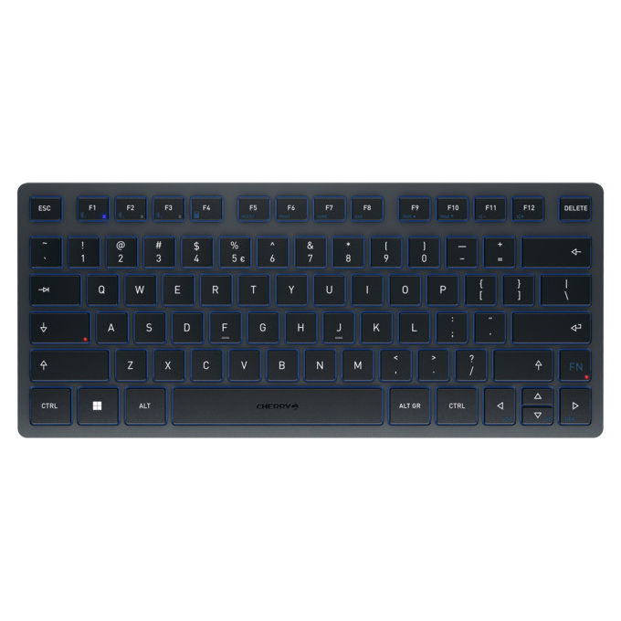 immagine di Kw 7100 mini bt tastiera universale bluetooth qwerty us international blu