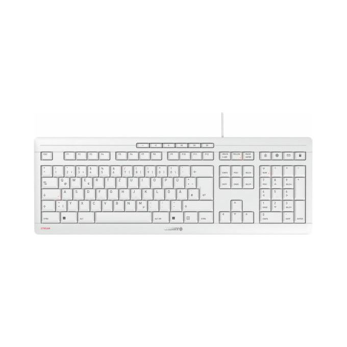 Cherry JK-8500HU-0 Tastiera Stream QWERTZ Scissor USB Grigio Chiaro