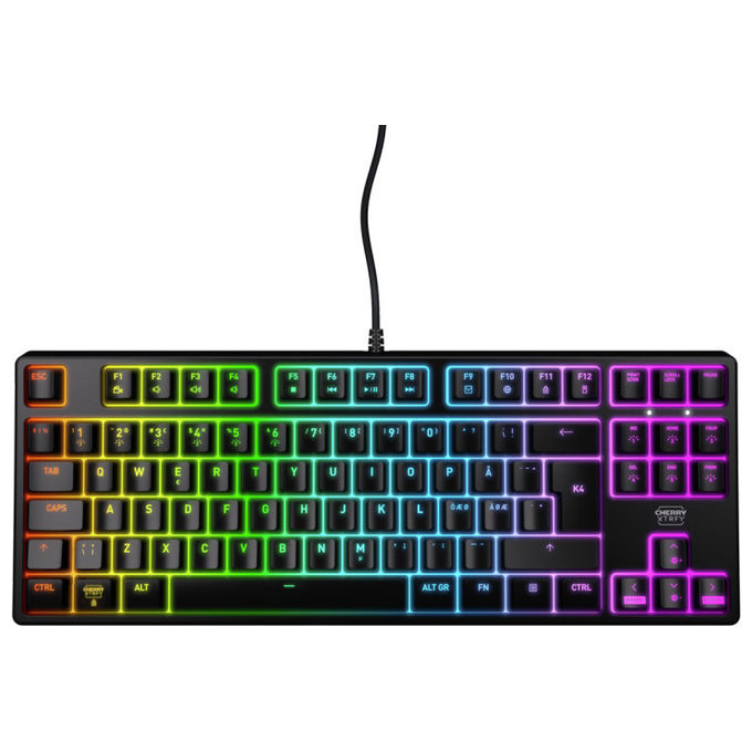 Cherry Xtrfy K4V2 CX-K4V2-RGB-TKL-R-PO Tastiera Gaming Meccanica TKL RGB USB QWERTY Portoghese Nera