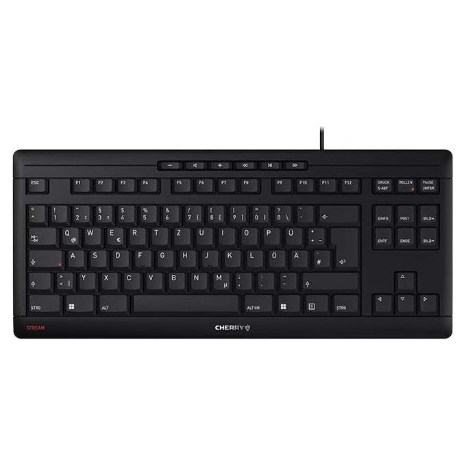 Image of Cherry STREAM KEYBOARD TKL Tastiera Usb Qwertz Tedesco Nero