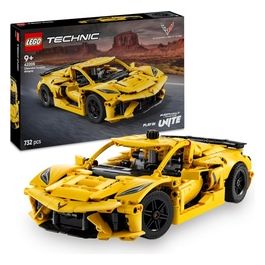 Technic Chevrolet Corvette Stingray - Modello di Auto da Corsa da Costruire, Giochi per Bambini e Bambine da 9 Anni in su Fan delle Macchine Giocattolo e dei Veicoli Sportivi con Funzioni 42205
