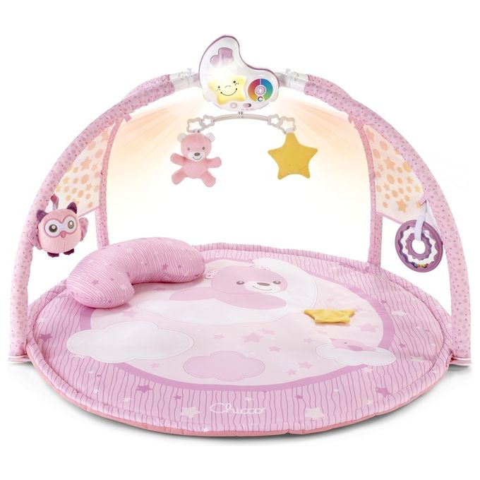 Chicco 00009866100000 Palestrina dei Colori 3in1 Tappeto Gioco con Proiettore Melodie e Luce Notturna colore Rosa
